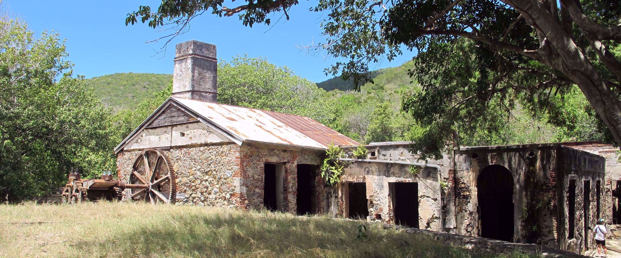Abandoned rock castle on caribbean islands