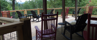Picture of Fall in the Great Smokies wooden rocking chairs on deck overlooking nature