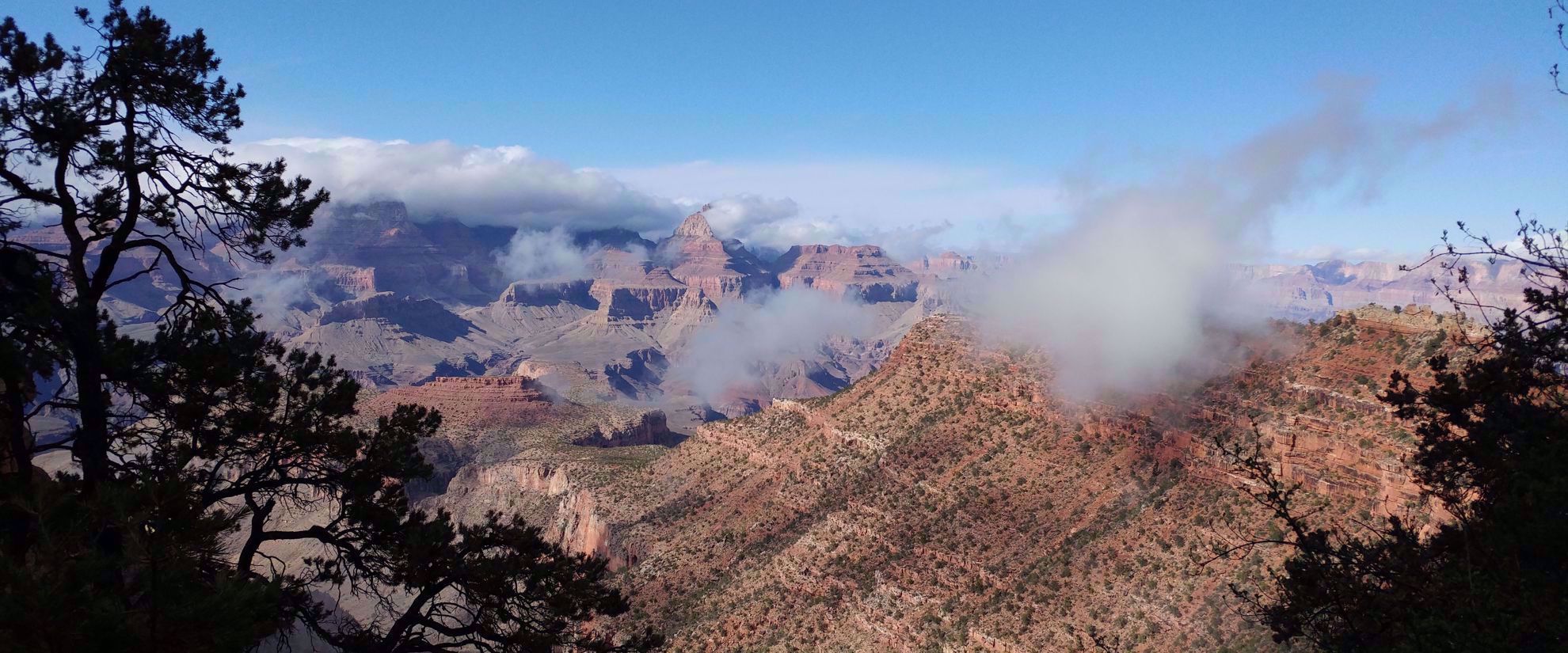 clouds in grand canyon