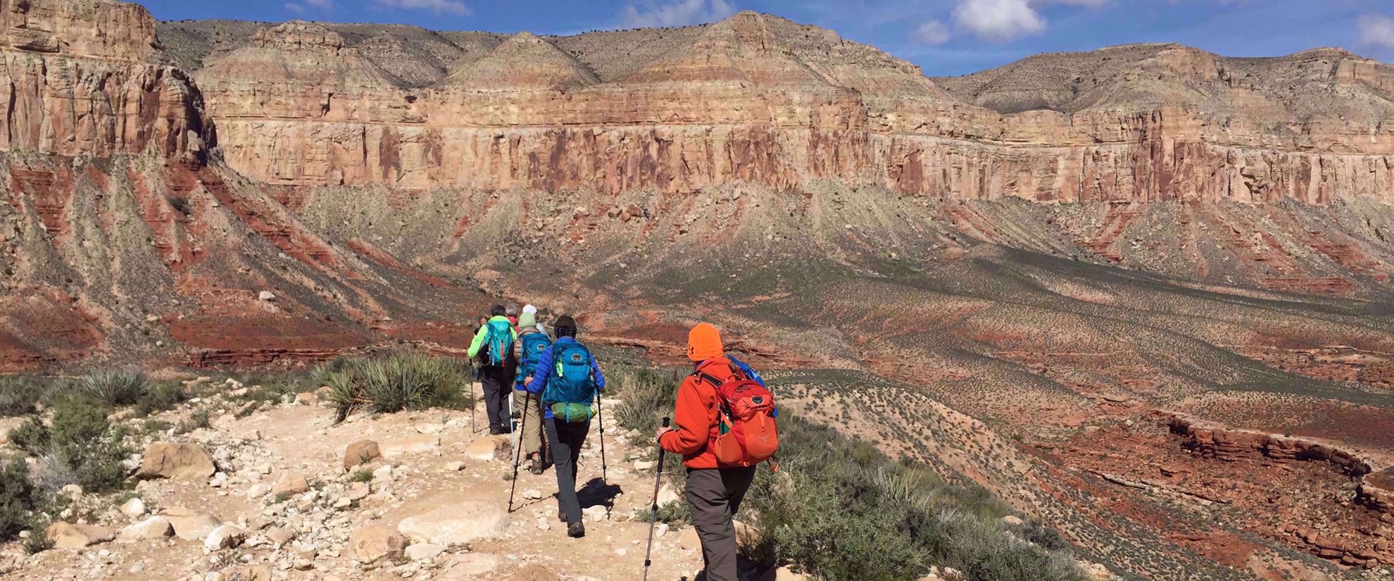 women's hiking group in grand canyon