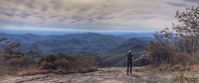 Picture of Slackpacking Georgia woman enjoying view of chattahoochee national forest