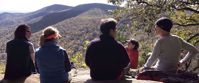 Picture of Slackpacking Georgia women chatting on ridge in chattahoochee national forest