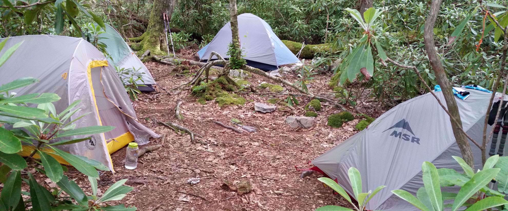 tents along appalachian trail