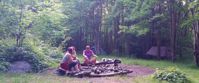 Picture of Intro to Lightweight Backpacking on the AT women chatting around campfire appalachian trail