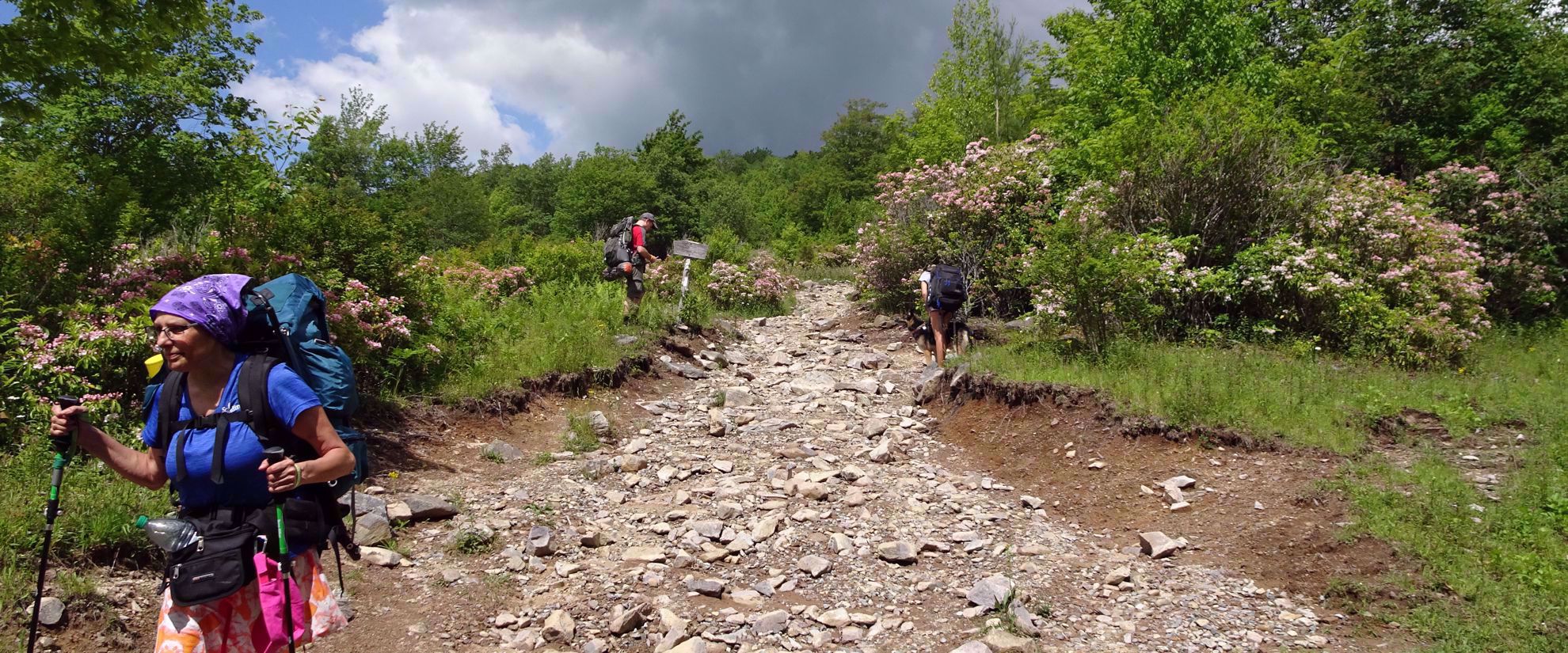 steep gravel on appalachian trail