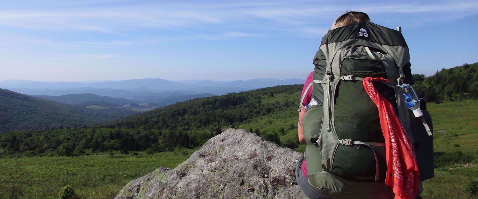 woman with granite gear backpack