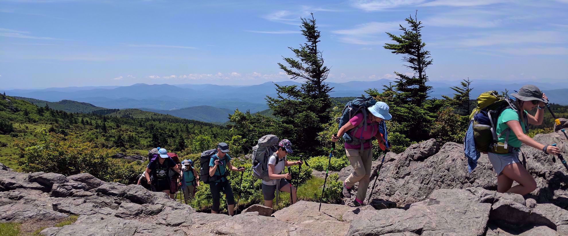 women hiking on appalachian trail