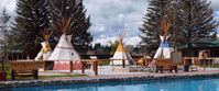 Picture of Alpine Hiking in the Snowy Range teepees by the pool