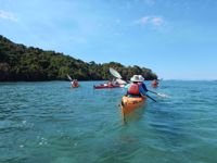 Kayaking in Panama Women kayaking in Panama