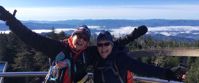 Picture of Fall in the Great Smokies Women in the great smokies on overlook happy smiling